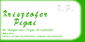 krisztofer pigai business card